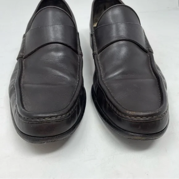 Gucci Brown Leather Men's Loafers 10D - Picture 2 of 15